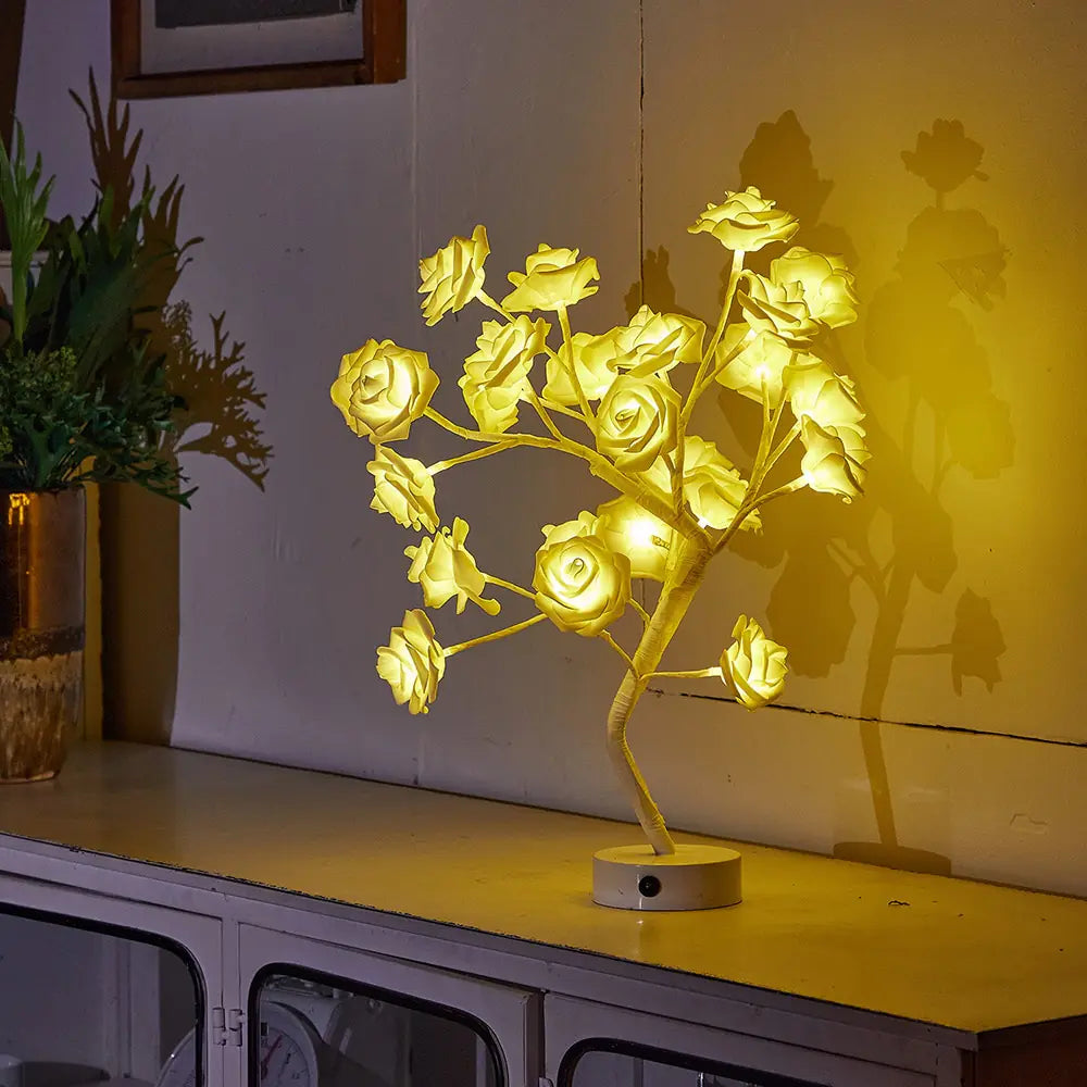 LED boom lamp - Glimmende Bloemrozen