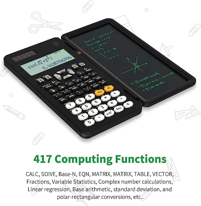 MathNote calculator - 2 in 1 Rekenmachine met een digitaal notitieblok